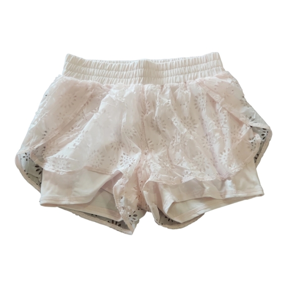aerie Pants - Aerie Pale Pink Cut Out Exercise Shorts, XS